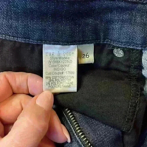 Rag & Bone High Rise Ankle Skinny, Indigo Wash. Size 26. - Picture 12 of 12